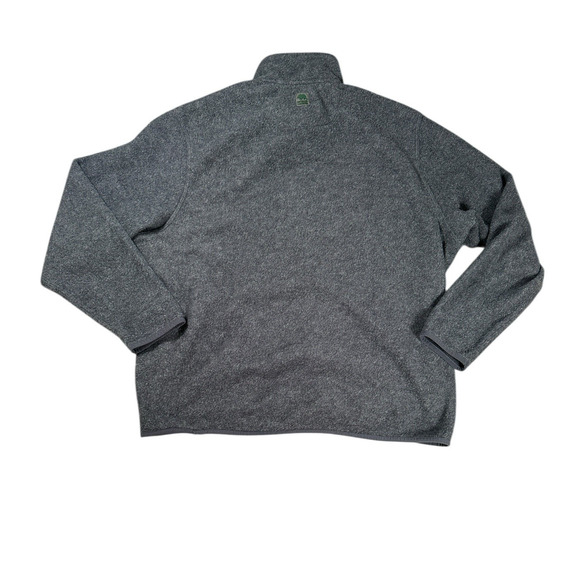 Onward Reserve 1/4 Zip Sweater Mens Size Large Grey Brushed Fleece Pullover - Picture 2 of 6